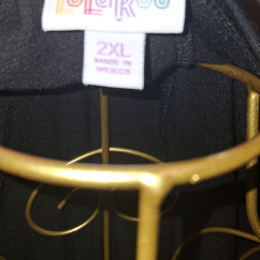 LuLaRoe Solid Black High Low Carly 2X Dress